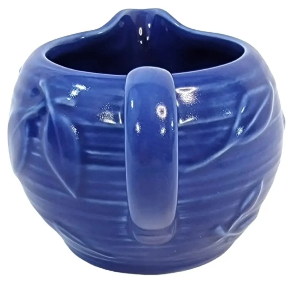 PFALTZGRAFF WYNGATE BLUE CREAMER WITH EMBOSSED LEAVES